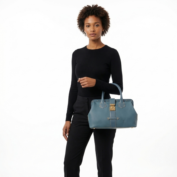 Leather Suhali L'Ingenieux PM Bleu