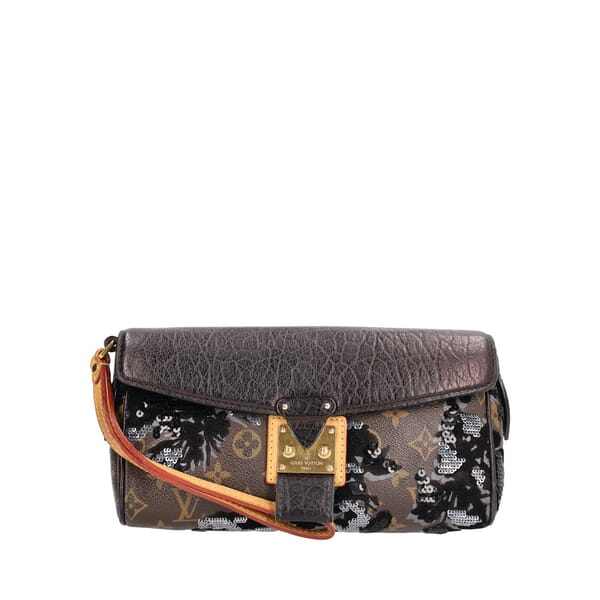 Monogram Fleur de Jais Manege Clutch