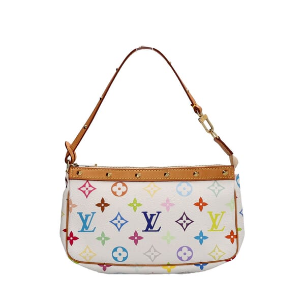 Vintage Multicolor Pochette Accessories White