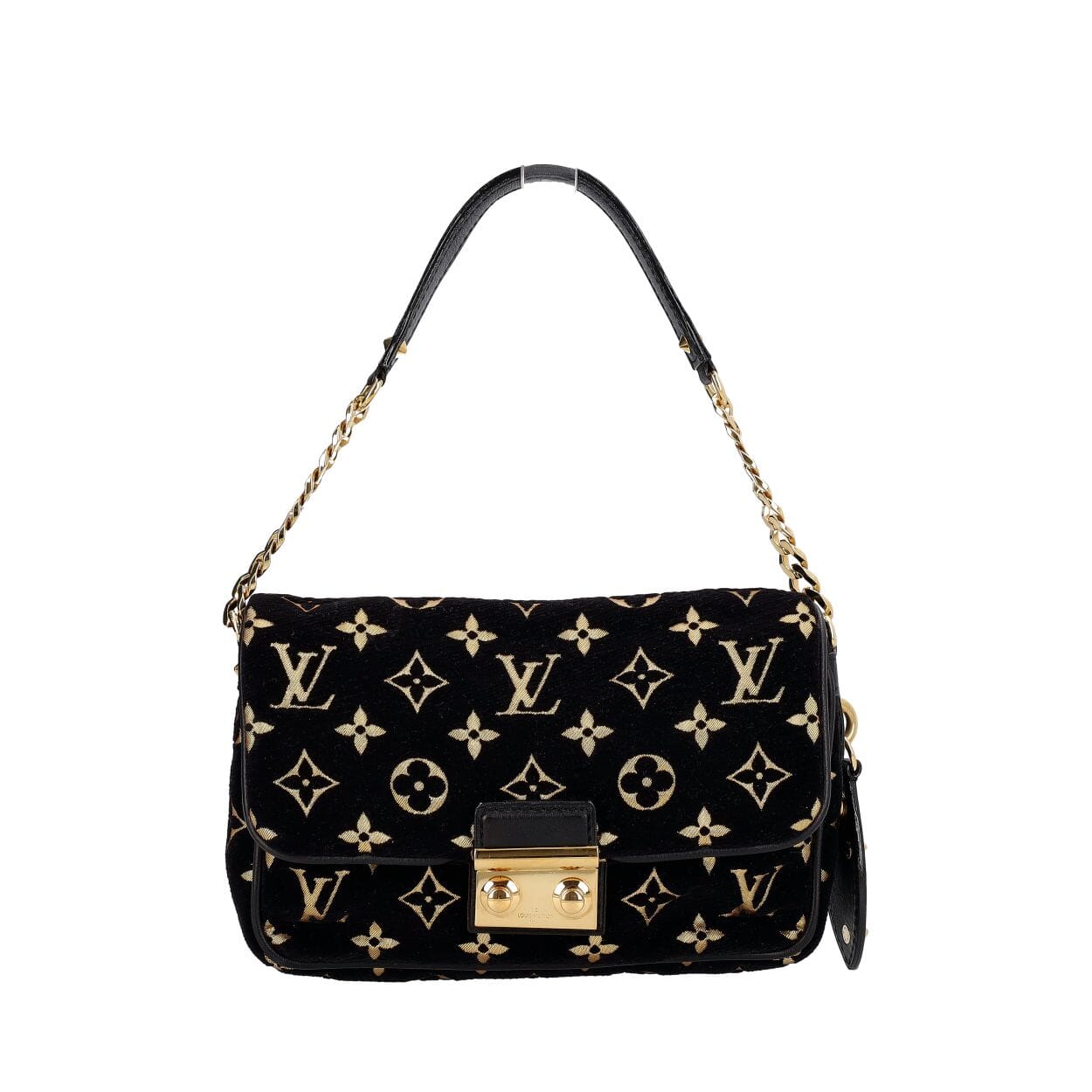 Velour Kali Clutch Black/Gold