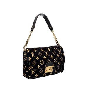 Velour Kali Clutch Black/Gold, view 2