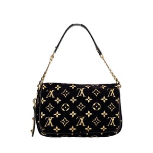 Velour Kali Clutch Black/Gold, view 4