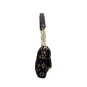 Velour Kali Clutch Black/Gold, view 3