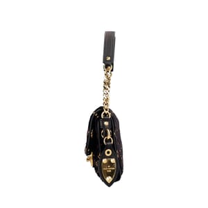 Velour Kali Clutch Black/Gold, view 5