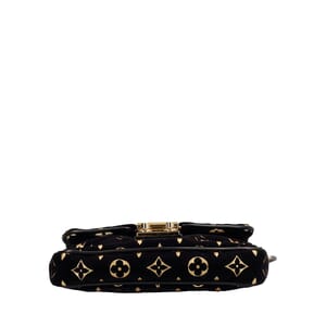 Velour Kali Clutch Black/Gold, view 6