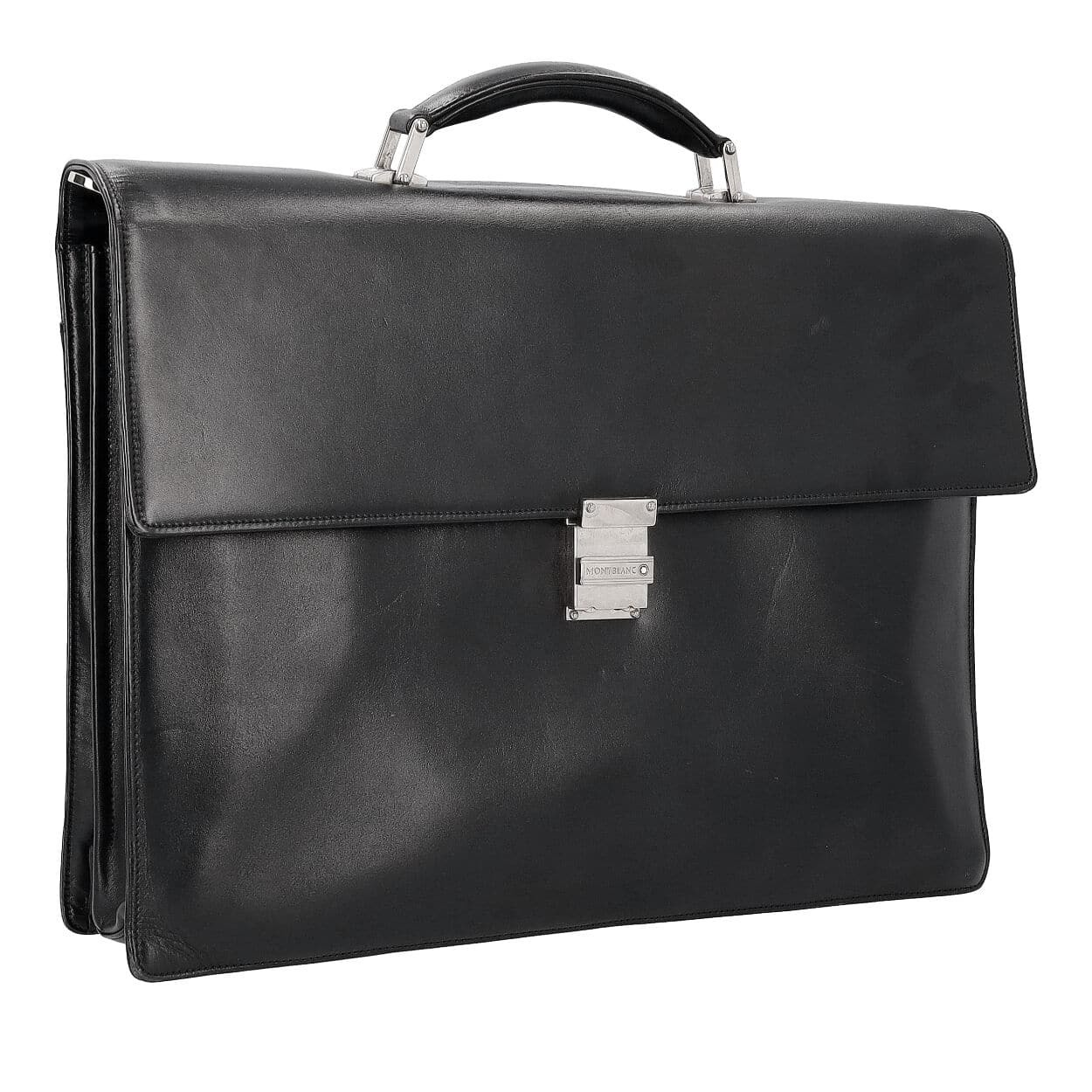 MONTBLANC Leather Meisterstuck Briefcase Black | Luxity