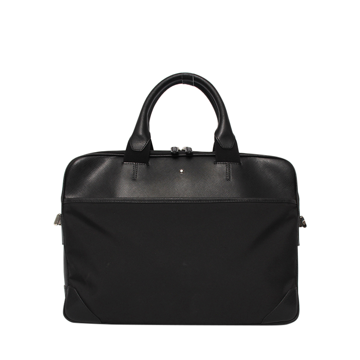 MONTBLANC Leather Nylon Slim Sartorial Jet Document Case Black