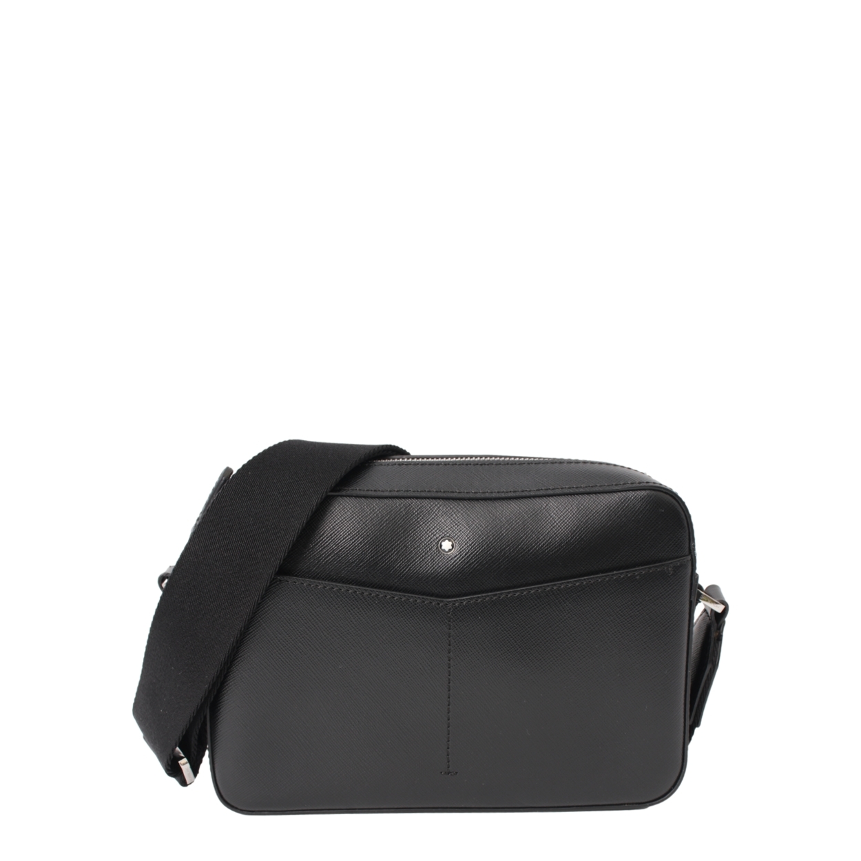 MONTBLANC Sartorial Leather Zip Top Messenger Black | Luxity