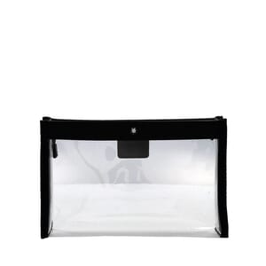 Mixed Material Nightflight Liquid Travel Pouch Black
