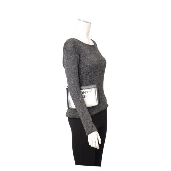 Mixed Material Nightflight Liquid Travel Pouch Black