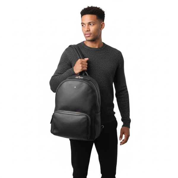 Leather Meisterstuck Backpack Black