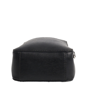 Leather 4810 Mini Reporter Crossbody Bag Black, view 6