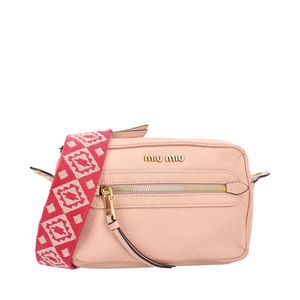 MIU MIU Leather Crossbody Bag Pink | Luxity