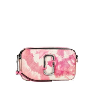 Leather Snapshot Crossbody Bag Tie Dye Pink, view 4