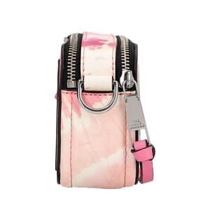 Leather Snapshot Crossbody Bag Tie Dye Pink, view 5