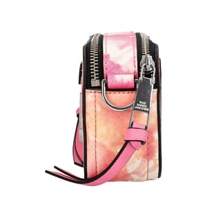 Leather Snapshot Crossbody Bag Tie Dye Pink, view 6