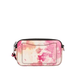Leather Snapshot Crossbody Bag Tie Dye Pink, view 2