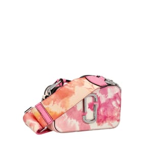Leather Snapshot Crossbody Bag Tie Dye Pink, view 3