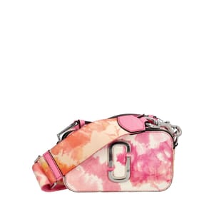 Leather Snapshot Crossbody Bag Tie Dye Pink