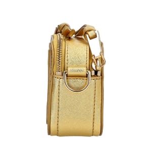 Leather Snapshot Crossbody Bag Gold, view 5
