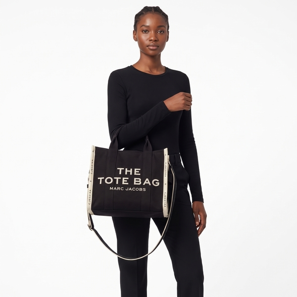 The Canvas Medium Tote Black/White