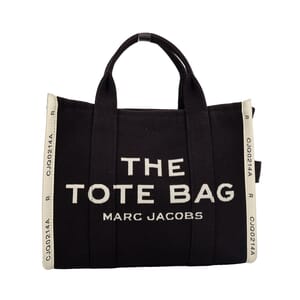 The Canvas Medium Tote Black/White, view 4