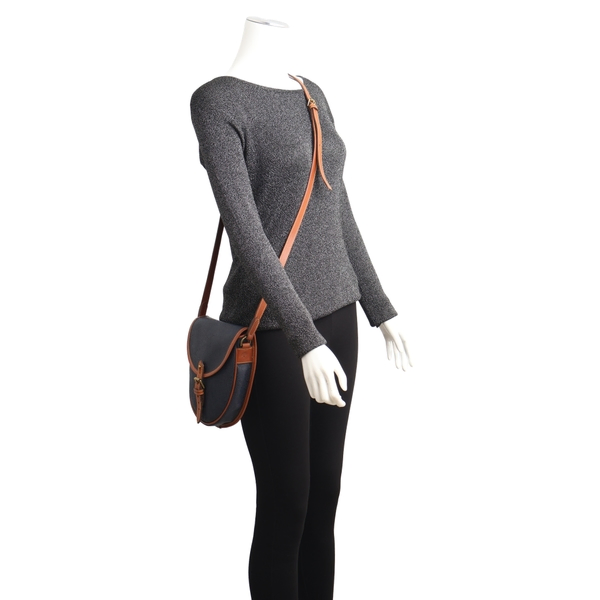 Vintage Scotchgrain Small Despatch Crossbody Bag Blue