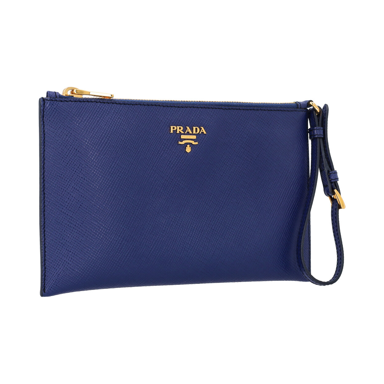 PRADA Saffiano Pouch Cobalt Blue | Luxity