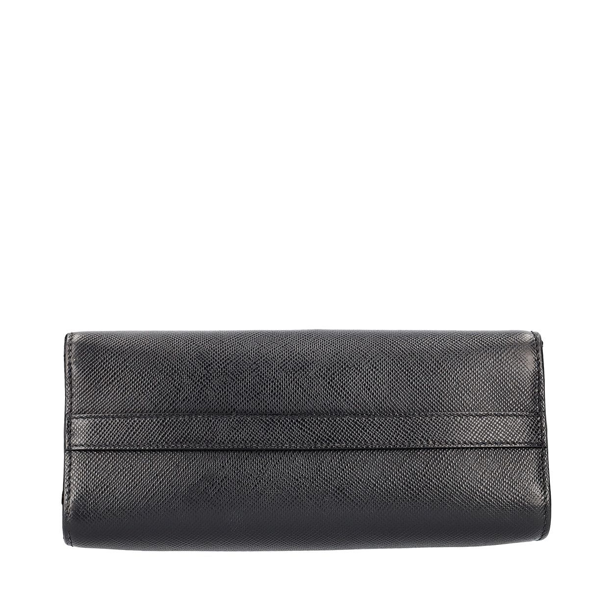 PRADA Saffiano Monochrome Shoulder Bag Black | Luxity
