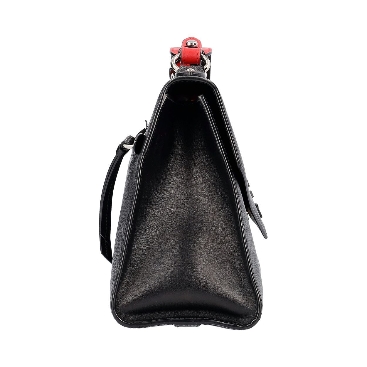 極美品 PRADA SAFFIANO LOCK W SHOULDER BAG PRADA Saffiano Monochrome Shoulder Bag Black | Luxity