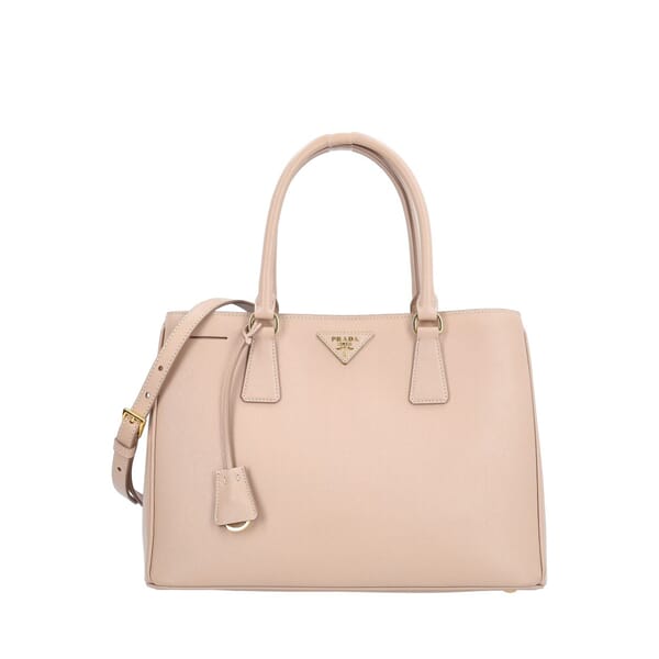 Saffiano Lux Medium Tote Beige