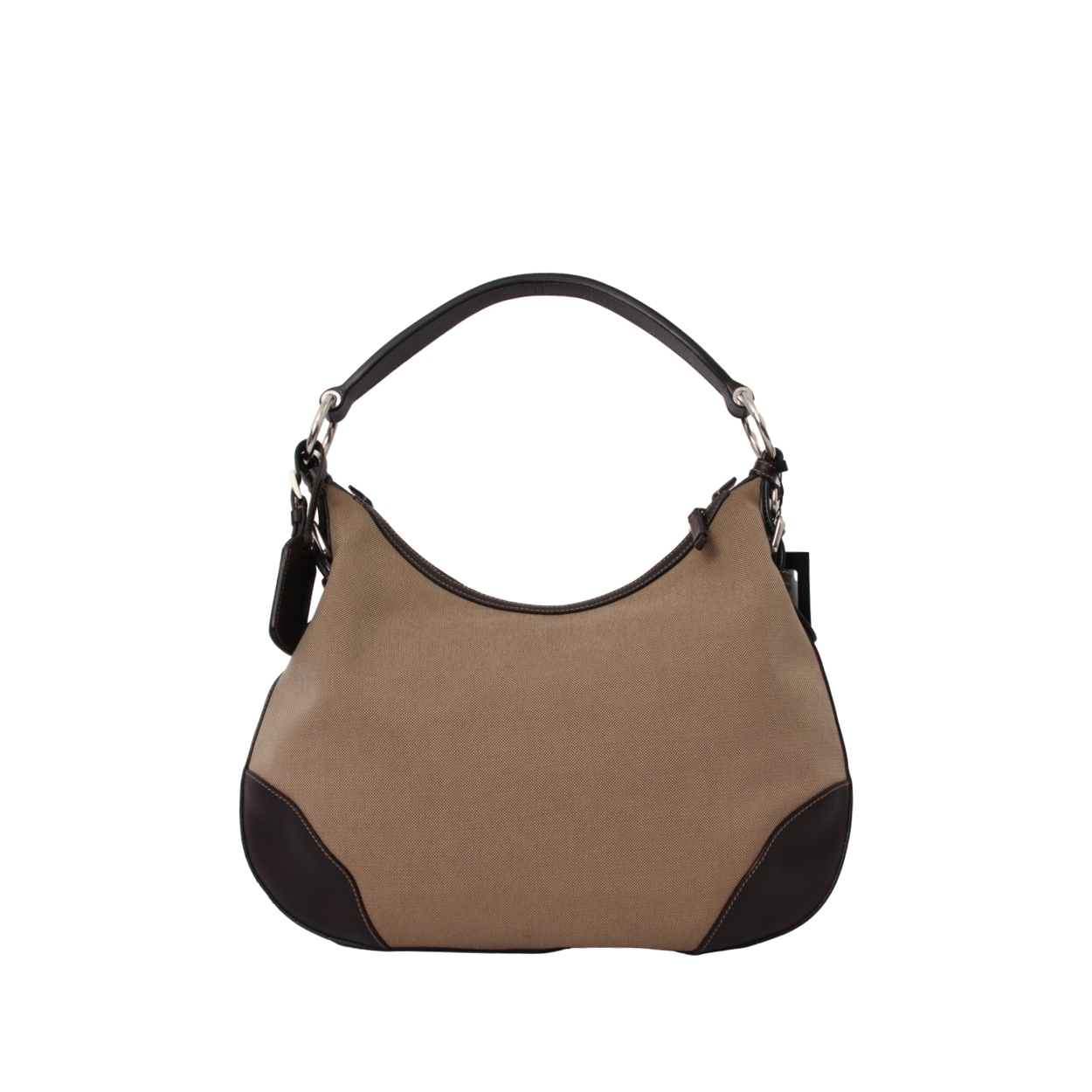 PRADA Jacquard Hobo Beige/Brown | Luxity
