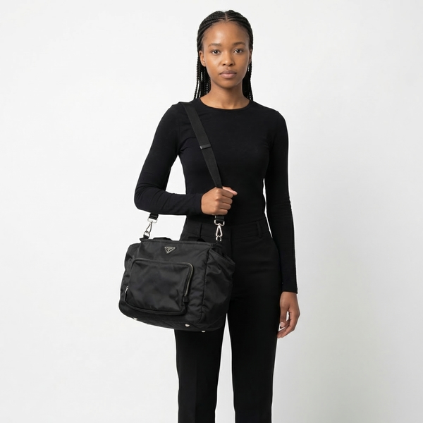 Nylon Baby Bag Black