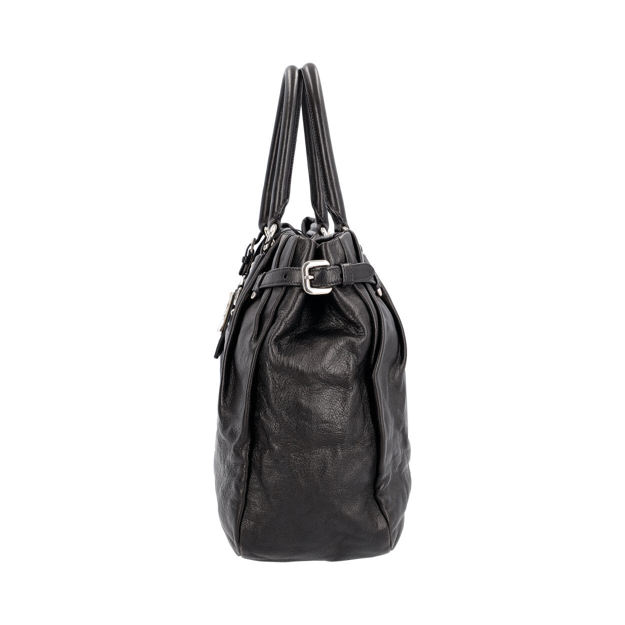 PRADA Leather Shoulder Bag Black | Luxity