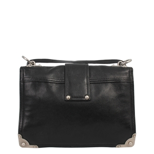 PRADA Leather Cahier Crossbody Bag Black | Luxity
