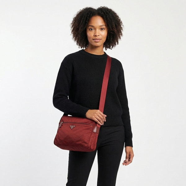 Tessuto Messenger Burgundy