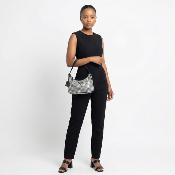 Satin Re Edition 2000 Mini Shoulder Bag Crystal