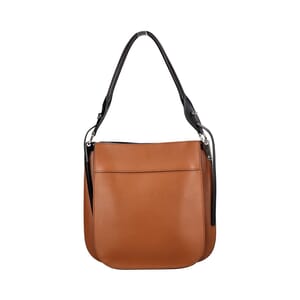 Leather Margit Medium Shoulder Bag Brown, view 3