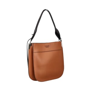 Leather Margit Medium Shoulder Bag Brown, view 2