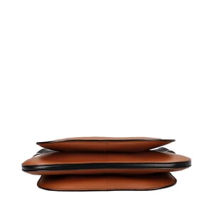 Leather Margit Medium Shoulder Bag Brown, view 6
