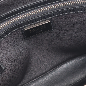 Saffiano Double Zip Clutch Navy, view 7