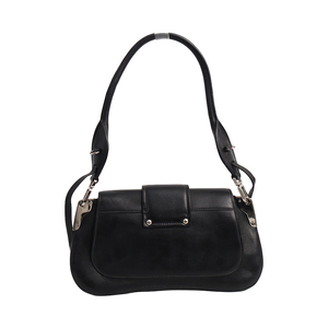 Leather Sidonie Shoulder Bag Black, view 3
