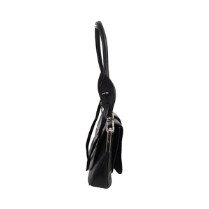 Leather Sidonie Shoulder Bag Black, view 5