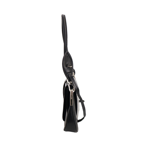 Leather Sidonie Shoulder Bag Black, view 6