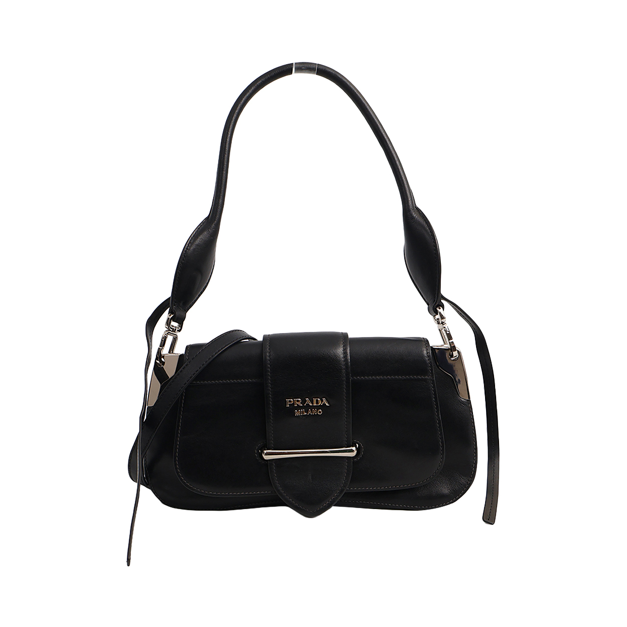 Leather Sidonie Shoulder Bag Black