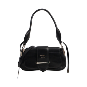 Leather Sidonie Shoulder Bag Black