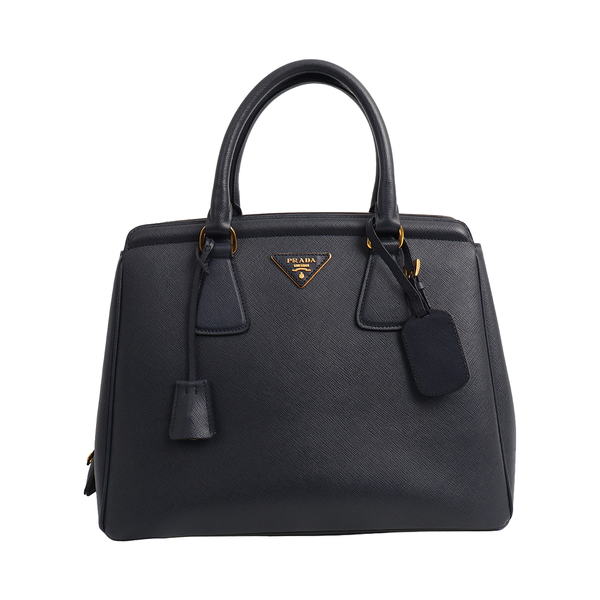 Saffiano Lux Parabole Top Handle Tote Baltico