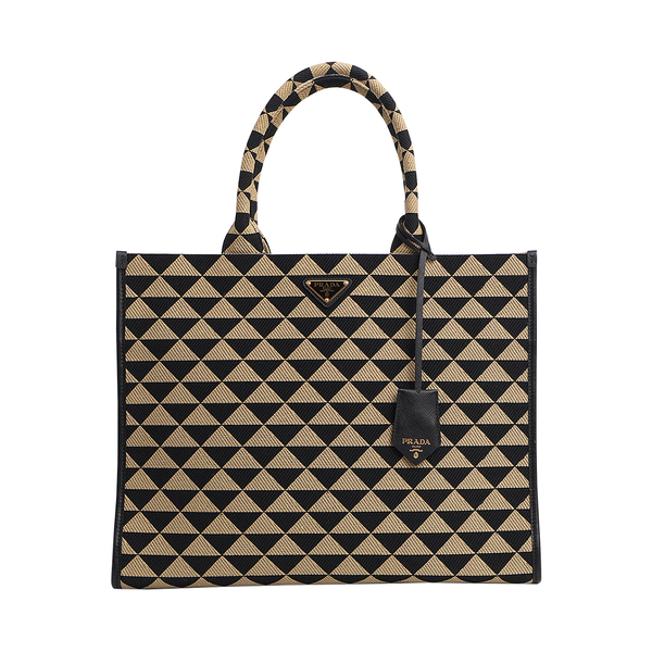 Canvas Triangolo Symbole Large Tote Black/Beige