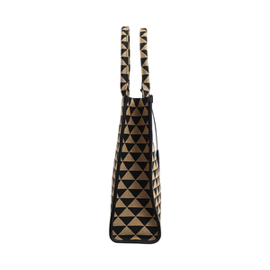 Canvas Triangolo Symbole Large Tote Black/Beige, view 4