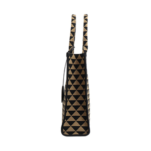Canvas Triangolo Symbole Large Tote Black/Beige, view 5